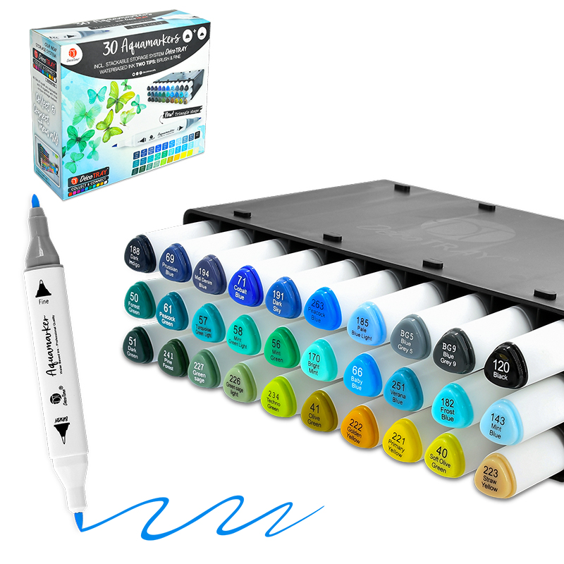 30 Aquamarkers