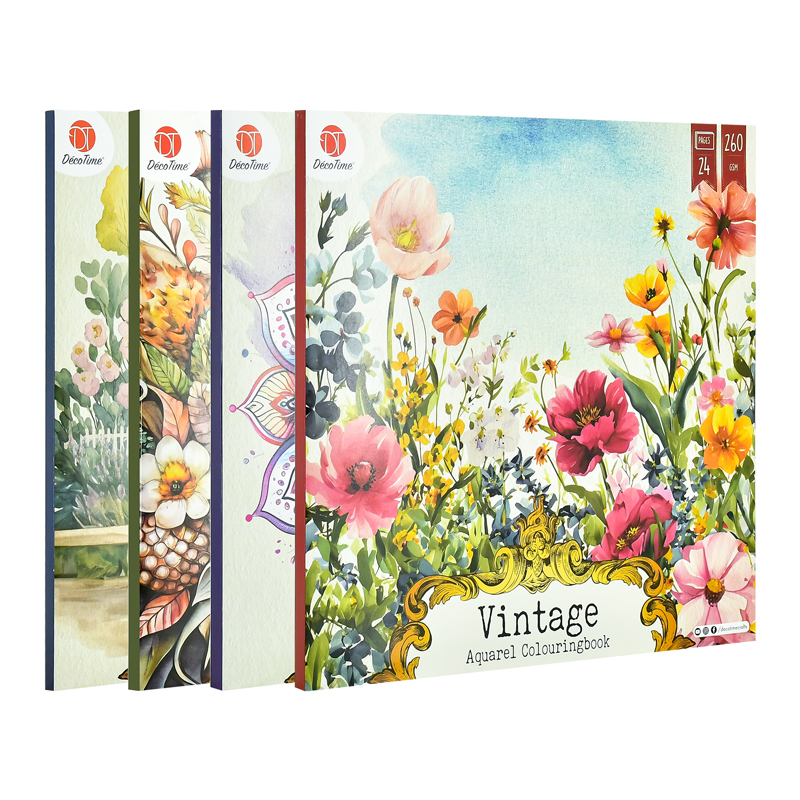Vintage Aquarel Colouringbook