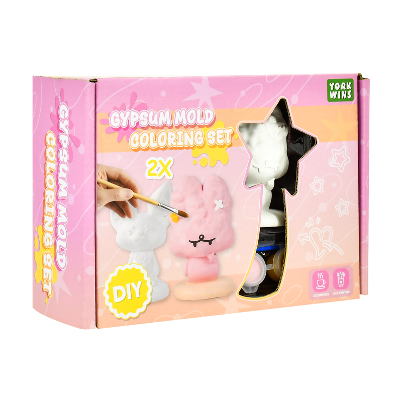 Gypsum Mold Coloring Set（Pink）